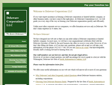 Tablet Screenshot of delawarecorp.com